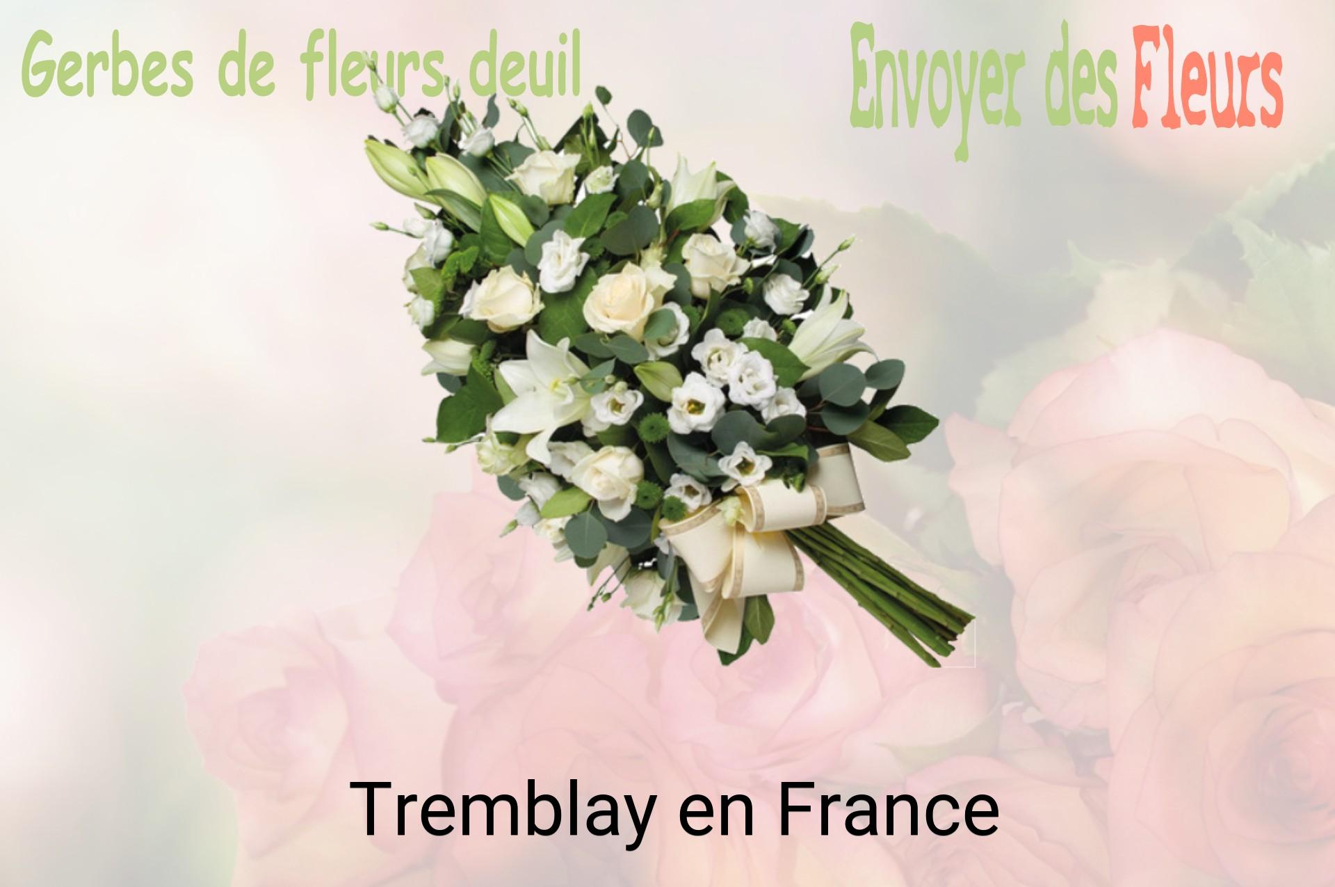 Gerbe de fleurs de deuil livrée à Tremblay-en-France
